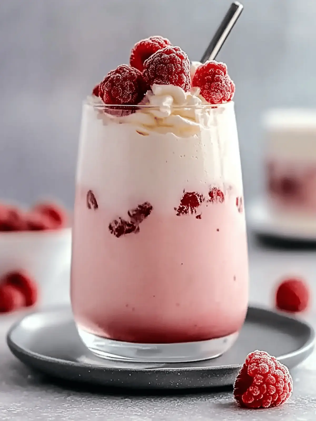 Refreshing Vanilla Raspberry Iced Latte