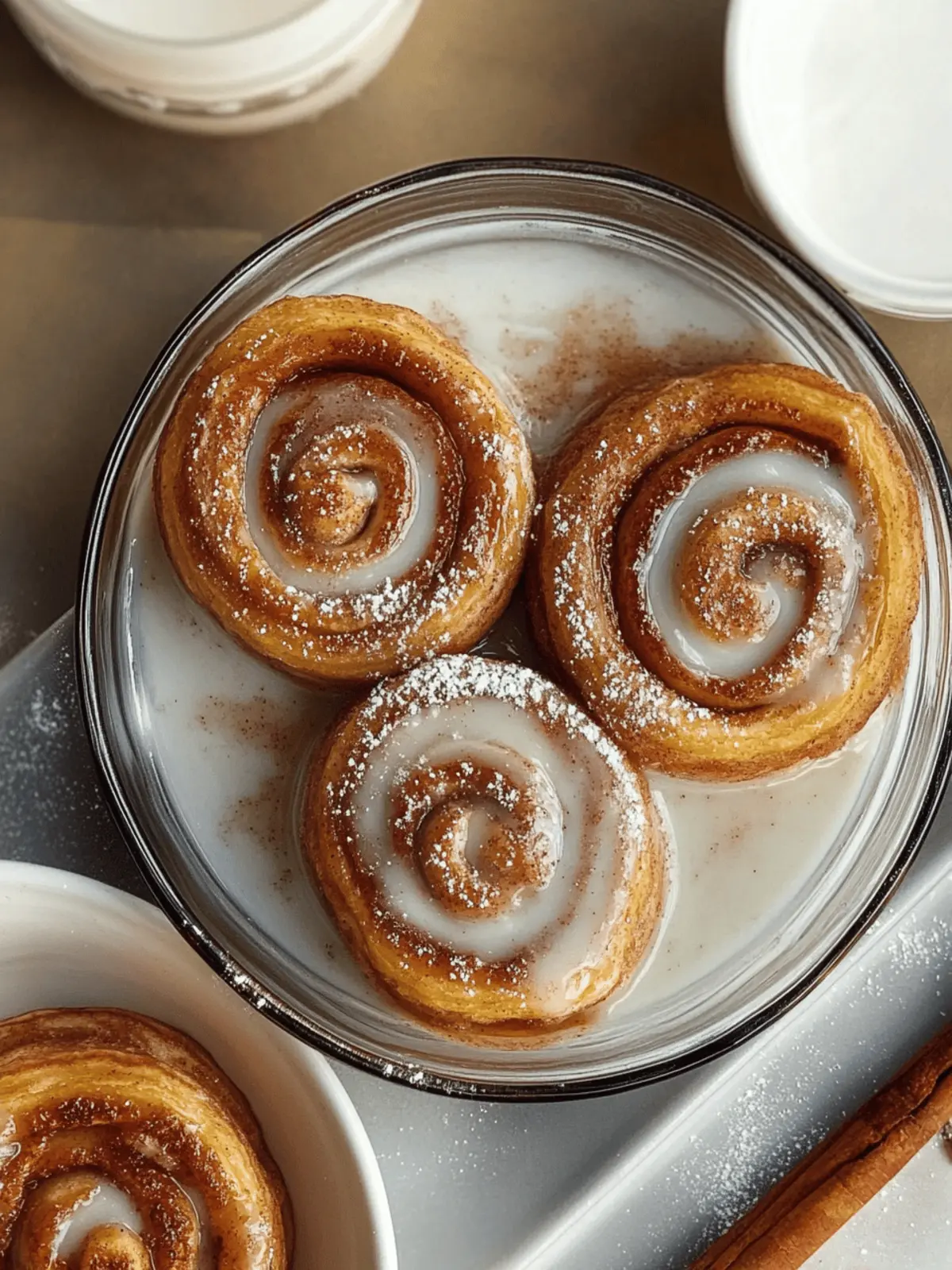 Cinnamon Roll Pancake Bowls