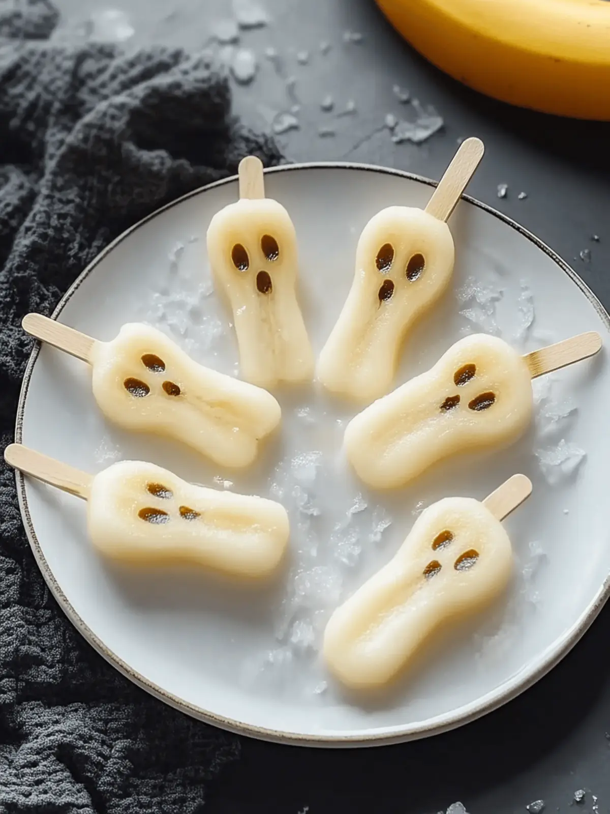 Ghostly Banana Pops
