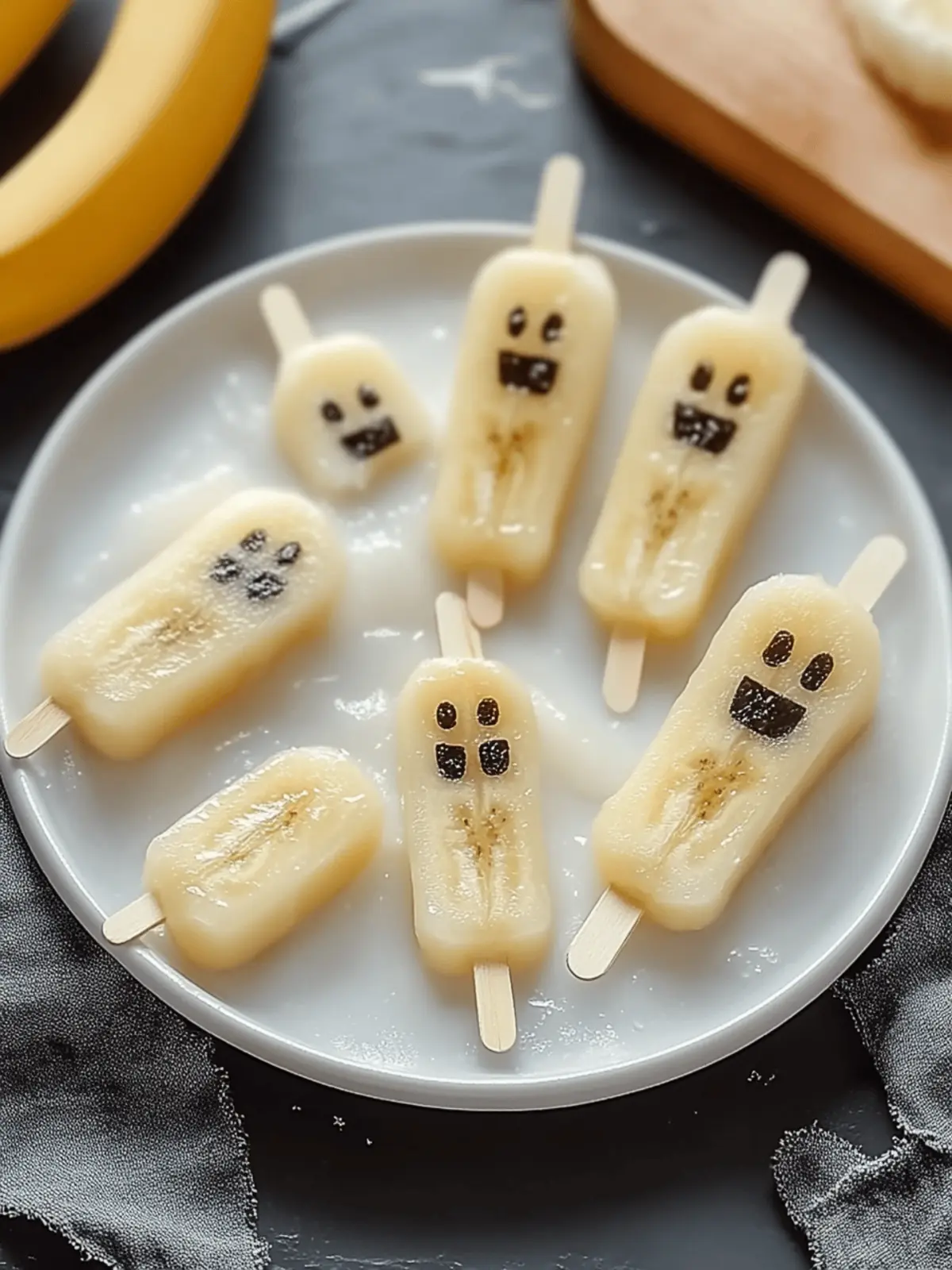 Ghostly Banana Pops