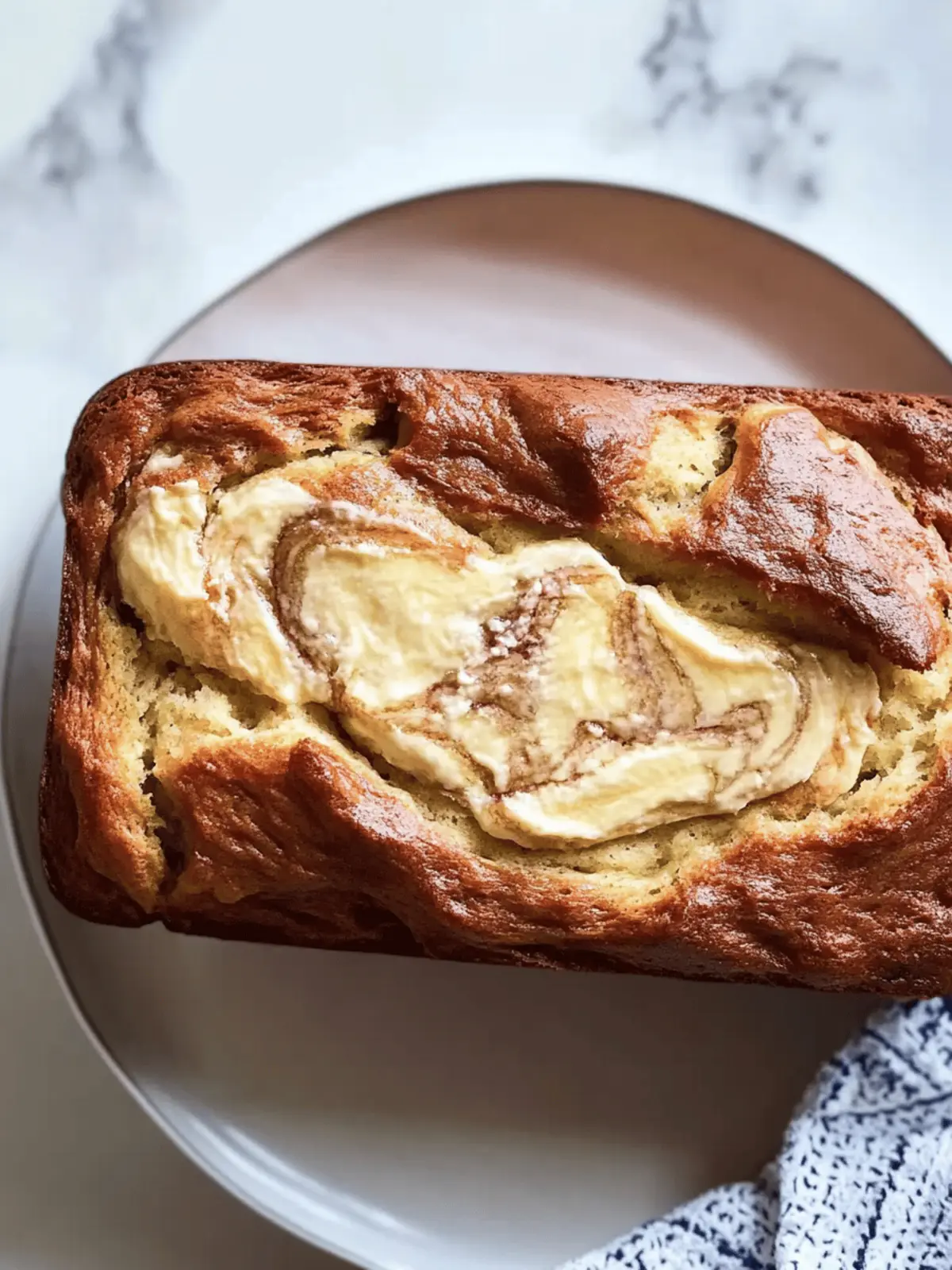 Cream Cheese Swirl Banana Bread