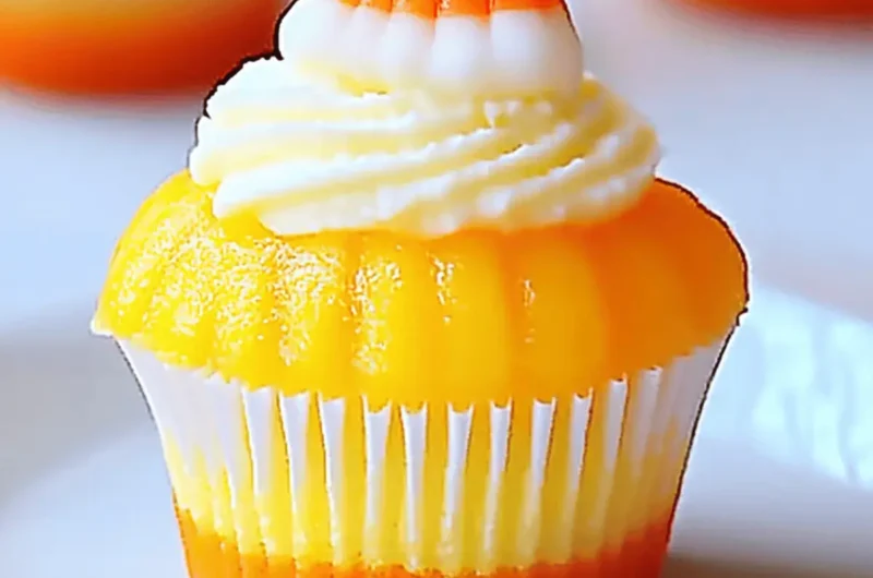 Freeze Candy Corn Cupcakes