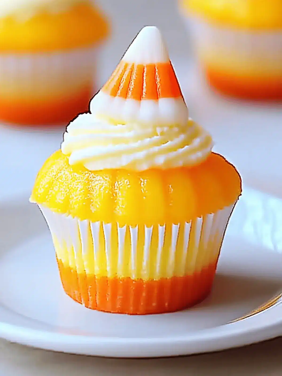 Freeze Candy Corn Cupcakes