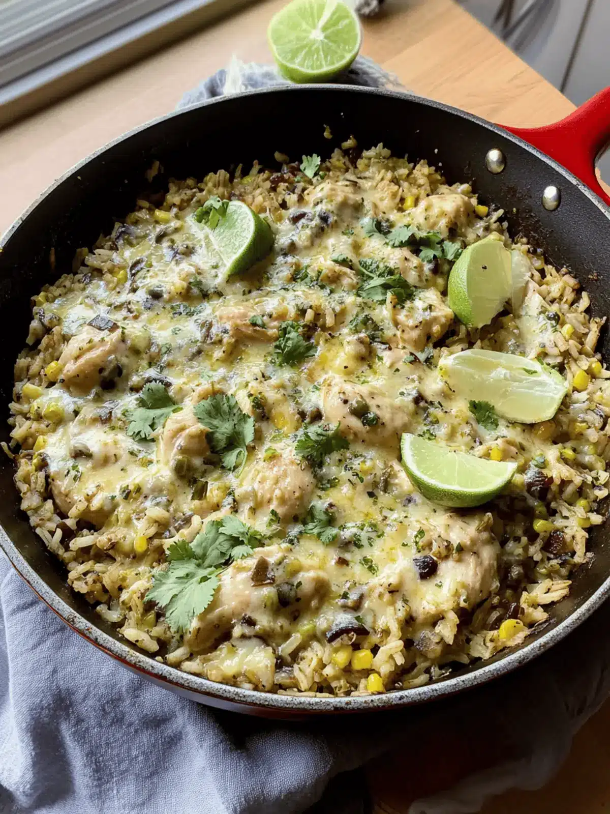 Salsa Verde Chicken & Rice Skillet