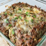 Herb and Garlic Meatloaf with Garlic Butter Sauce