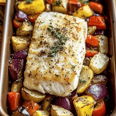 Rustic Mediterranean Baked Cod with Herbed Veggies