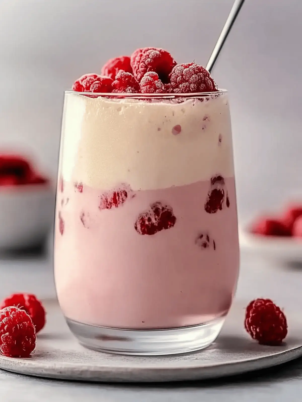 Refreshing Vanilla Raspberry Iced Latte